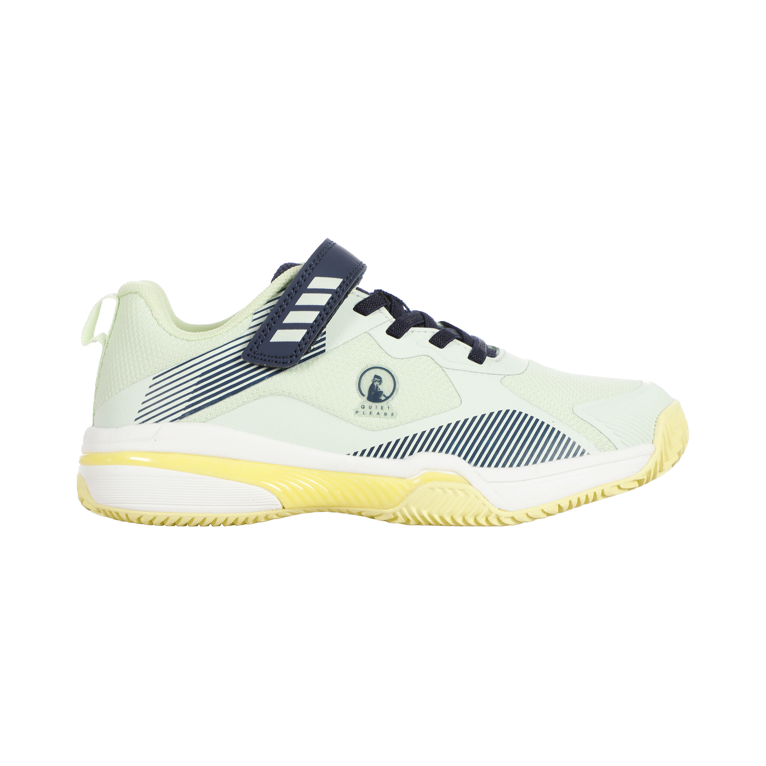 Quiet Please Match Velcro Clay Chaussure Terre Battue Enfants - Jaune Lemon, Jaune