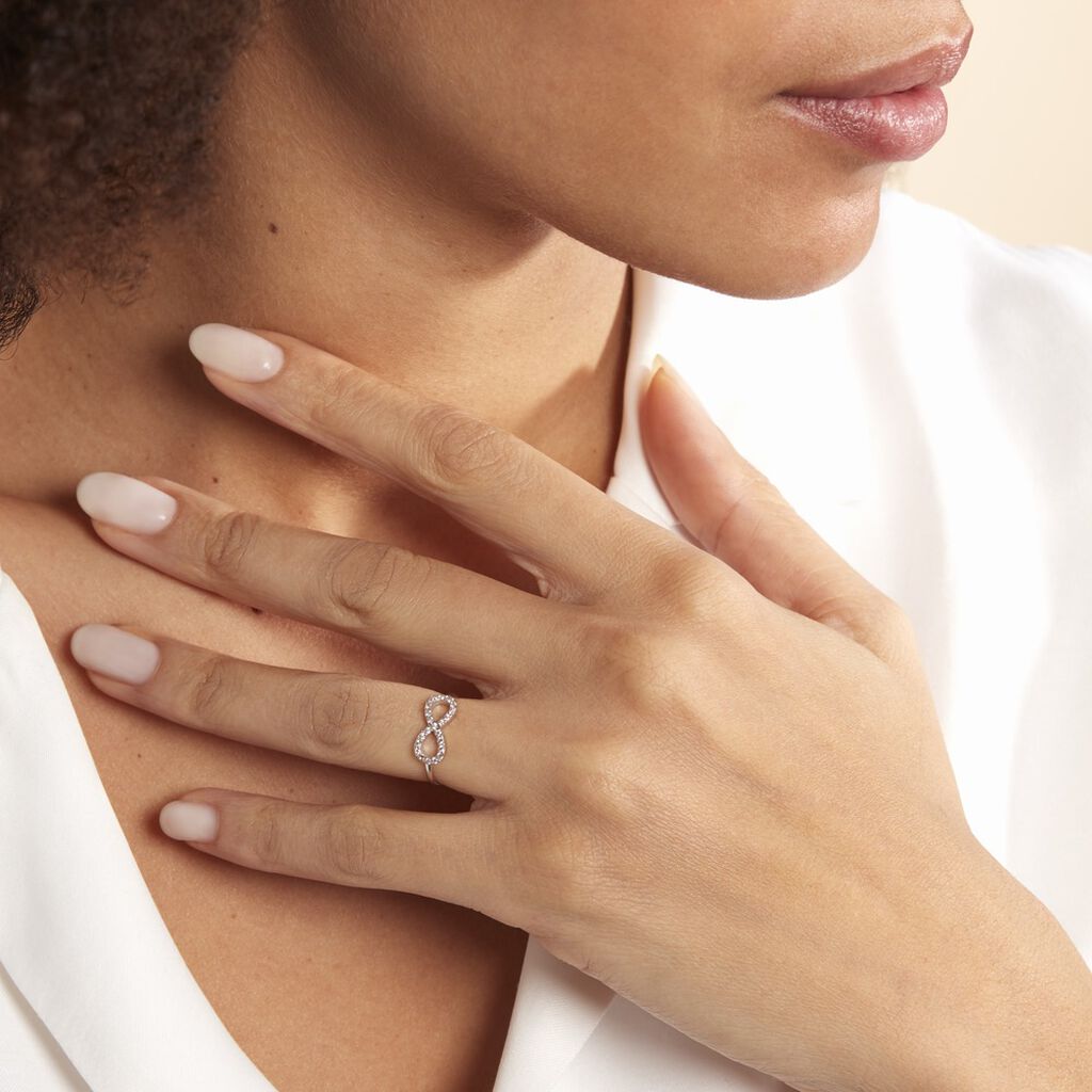 Bague Klothilda Or Blanc Oxyde De Zirconium