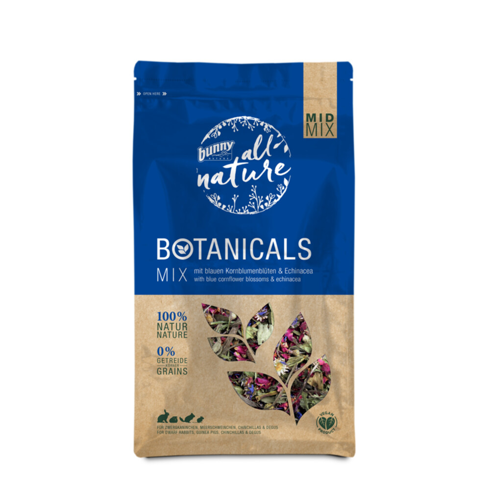 Bunny Nature Botanicals Mid Blue Cornflower Blossoms & Echinacea 120 gr