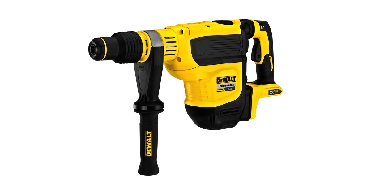 DEWALTDCH614N-XJ 54V XR FLEXVOLT SDS-Max Combihamer 45mm boorhamer  (Geel/zwart, Accu en oplader niet inbegrepen, Incl. draagkoffer)