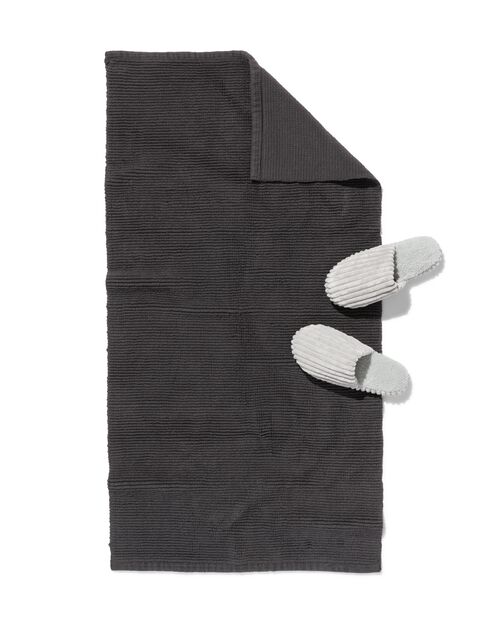 tapis de bain 60x120 côte gris foncé