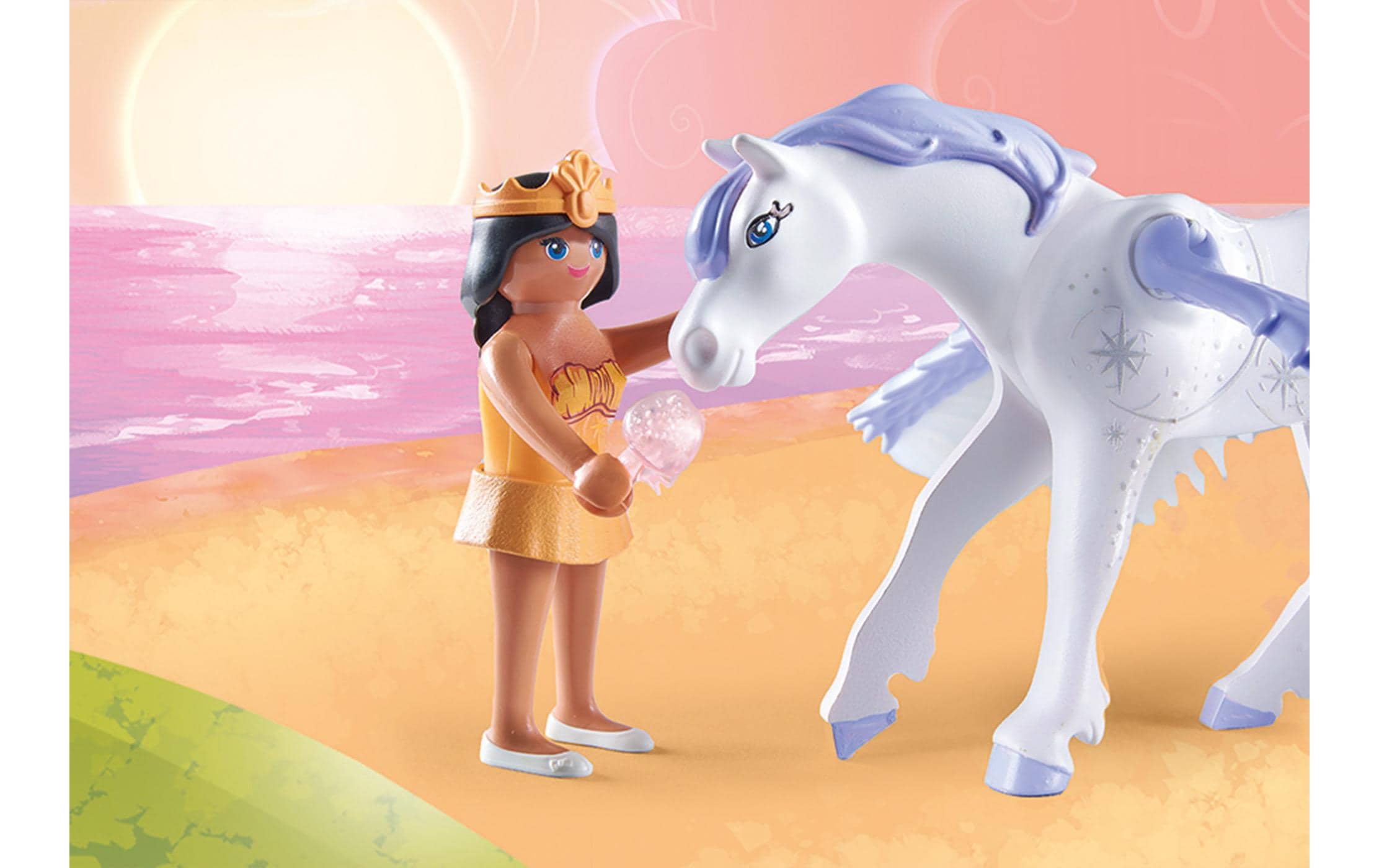 Princess Magic Himmlischer Pegasus mit Regenbogen 71361Liebevoll gestaltetes Prinzessinnen-Spielset
