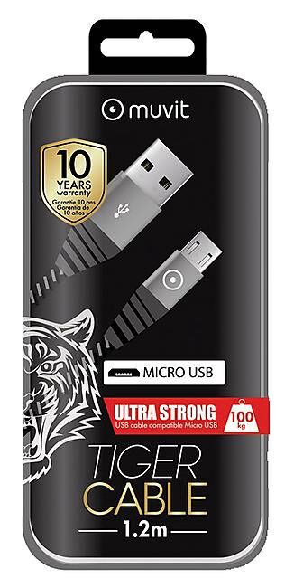 MUVIT - CABLE ULTRA RESISTANT TIGER CABLE 1.2M