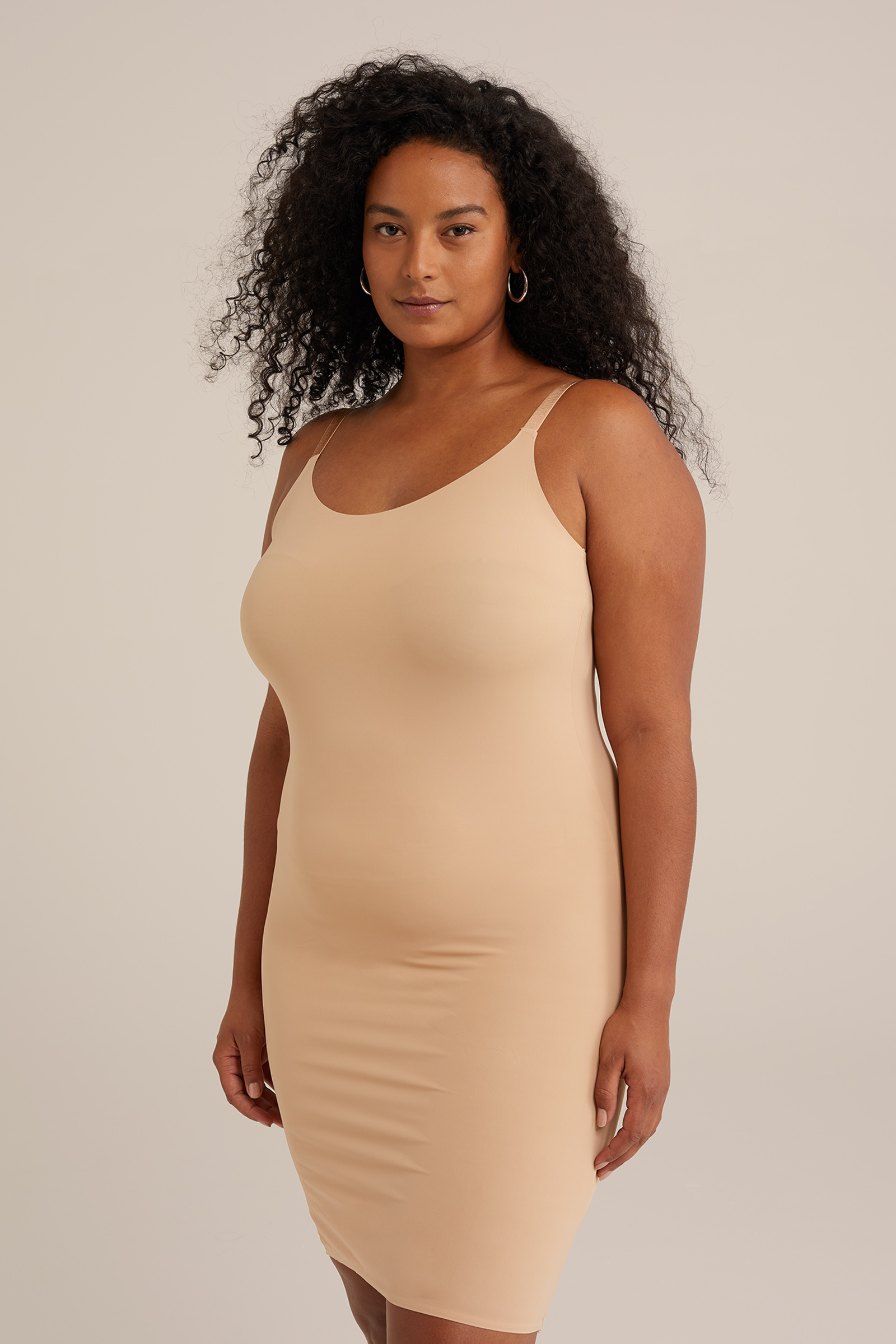 shapewear jurk WE Fashion Lichtbruin