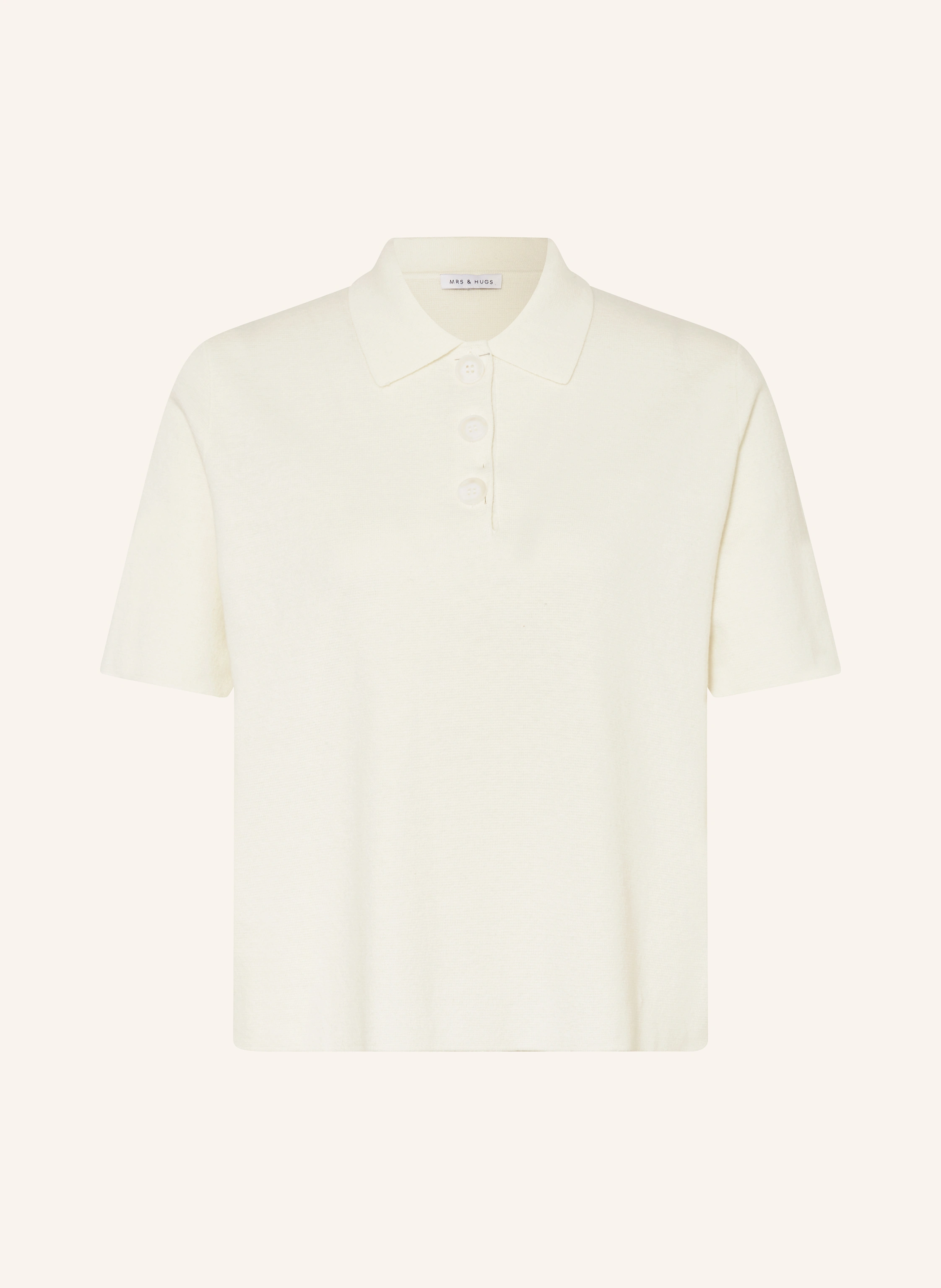 MRS & HUGS Strick-Poloshirt mit Leinen