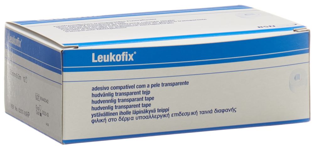 LEUKOFIX Heftpflaster<br>12 Stück, 9.2mx2.5cm, transparent