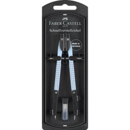 Faber-Castell Zirkel Schnellverstellzirkel Grip mit Gelenken sky blue