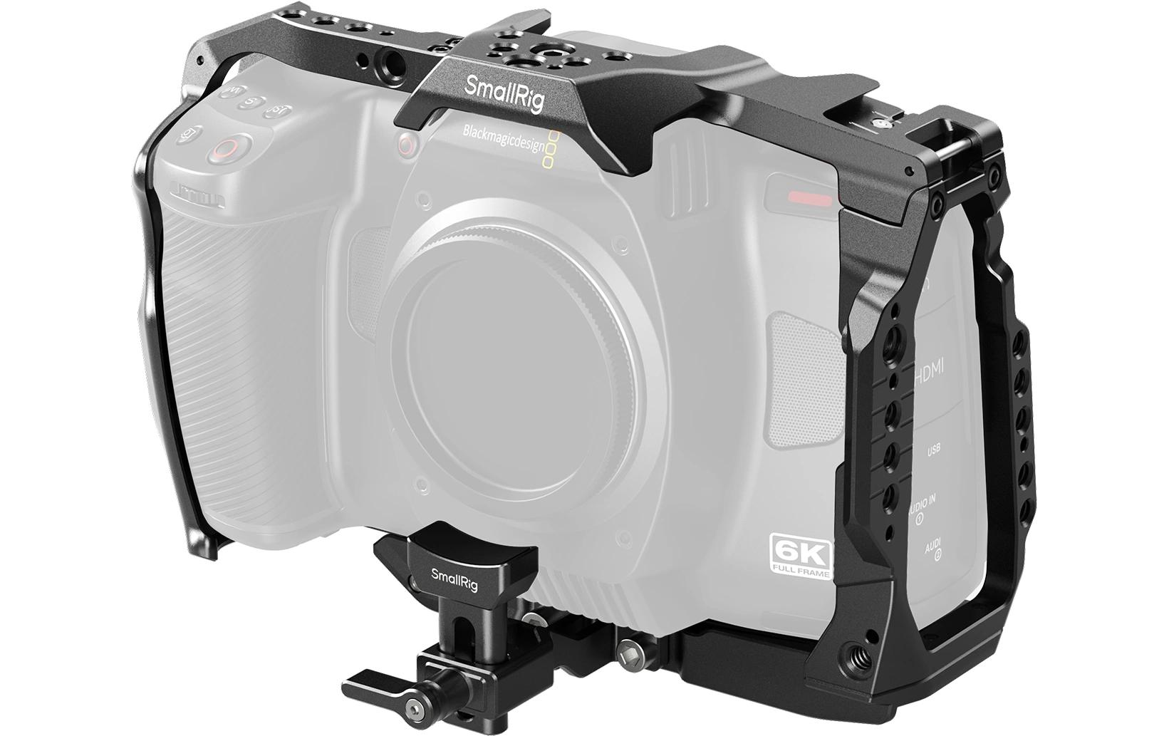 Cage für Blackmagic Design Cinema 6K<br>Schützt die Kamera und bietet Anschlussmöglichkeiten
