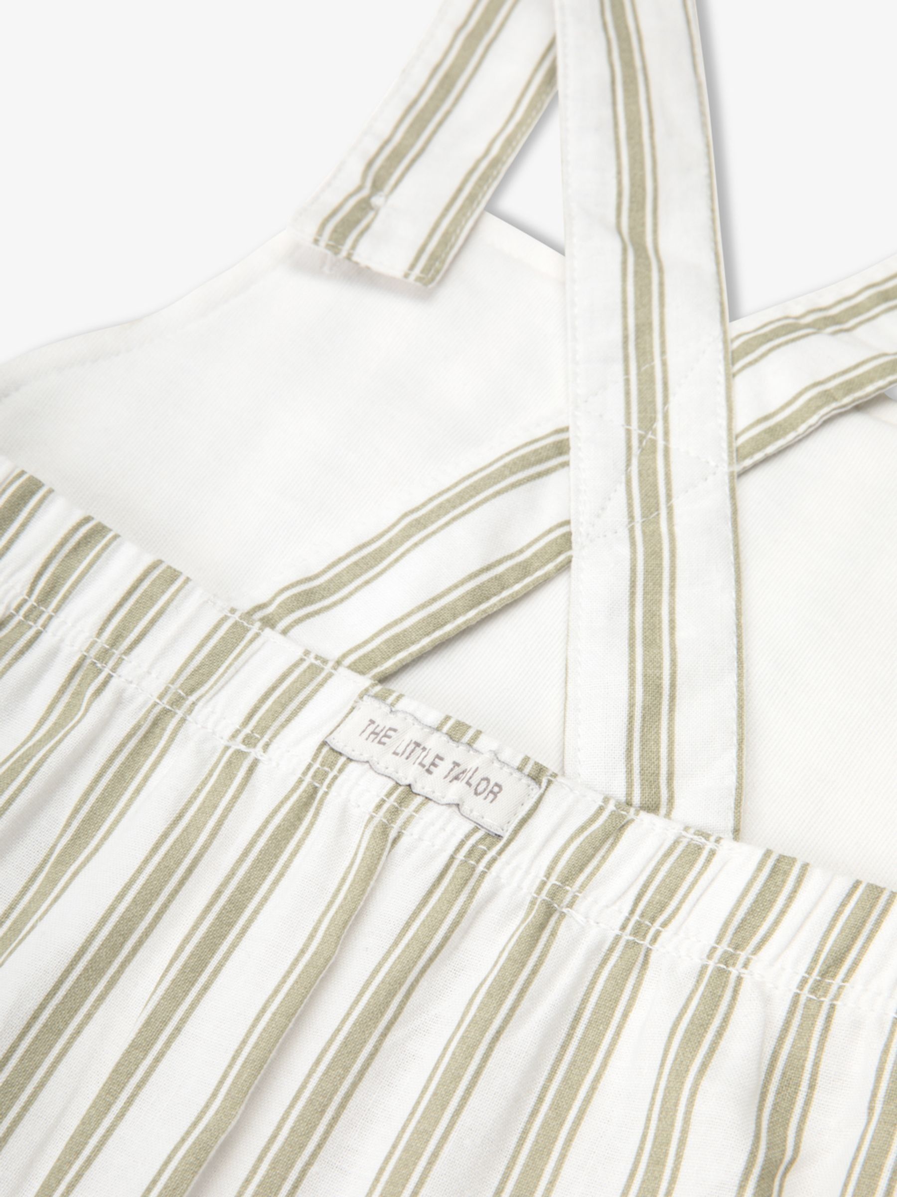 Groen - The Little Tailor Baby Woven Dungarees and T-Shirt Set