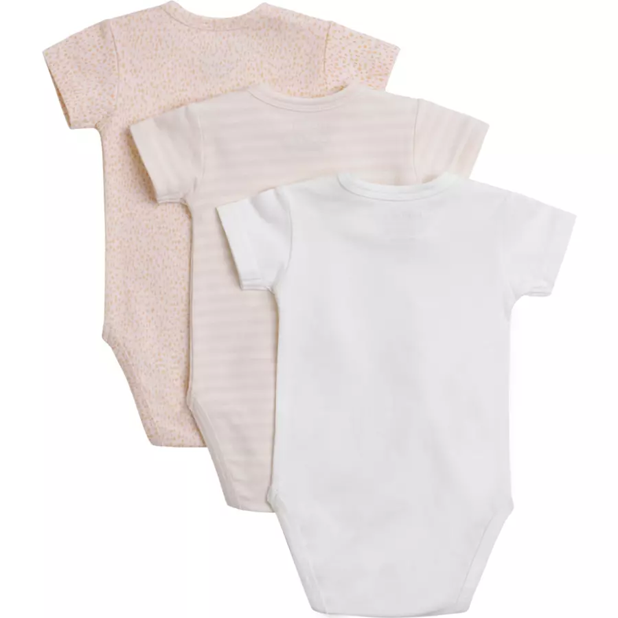 Hust & Claire Kurzarmbody Bati Skin chalk 3er Pack
