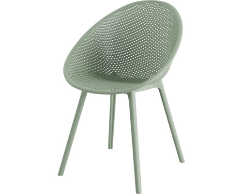 Buitenstoel Qosy kunststof 59×59×83 cm groen