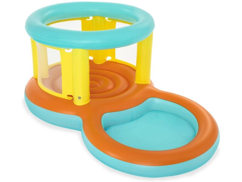 Bestway Planschbecken Jumptopia Bouncer & Play 239 x 142 x Aufblasbare Hüpfburg und Planschbecken