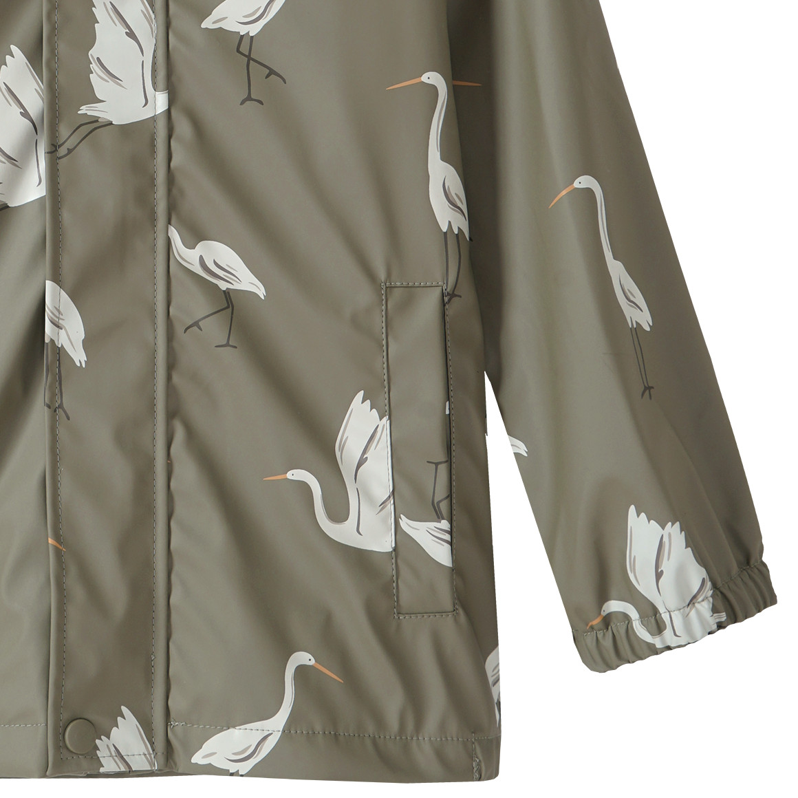 Topolino Pure Collection Kinder Regenjacke mit recyceltem Material oliv