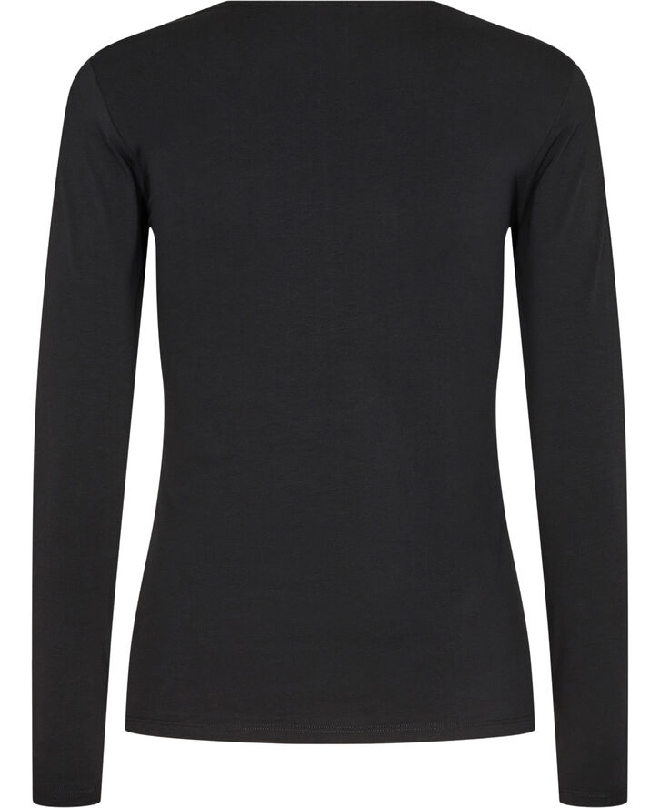 Filippa K Cotton Stretch Long Sleeve Black