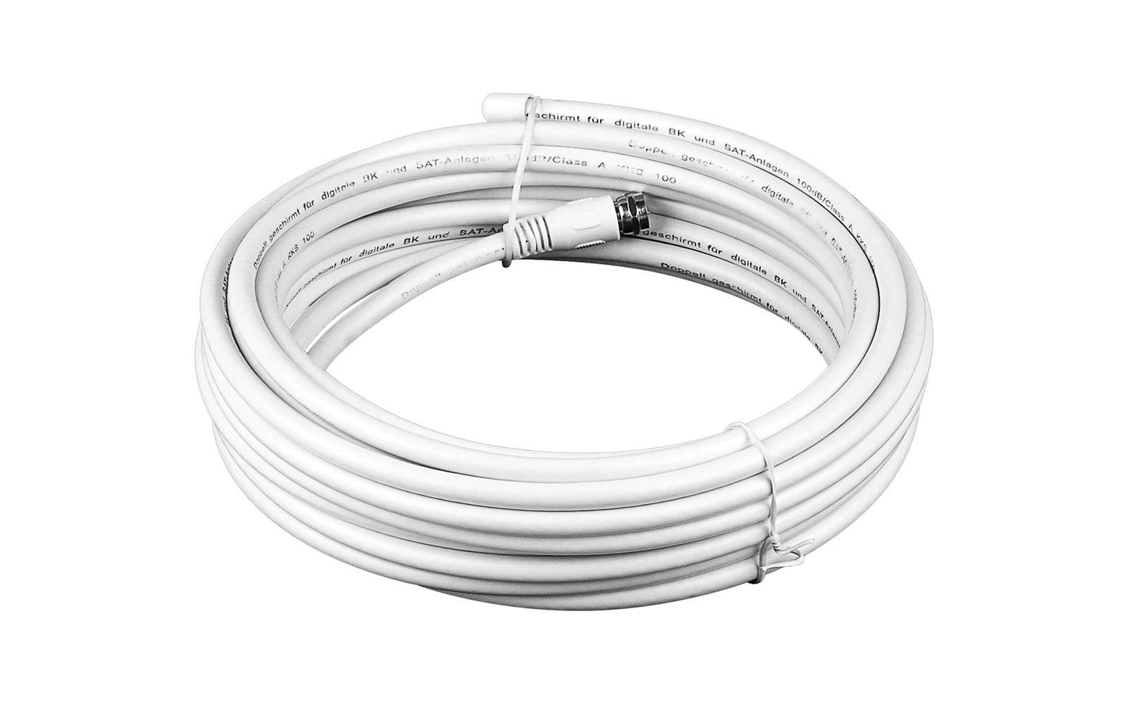 Goobay 100 dB Koax-Antennenkabel Set LNB-Anschlusskabel  10 m