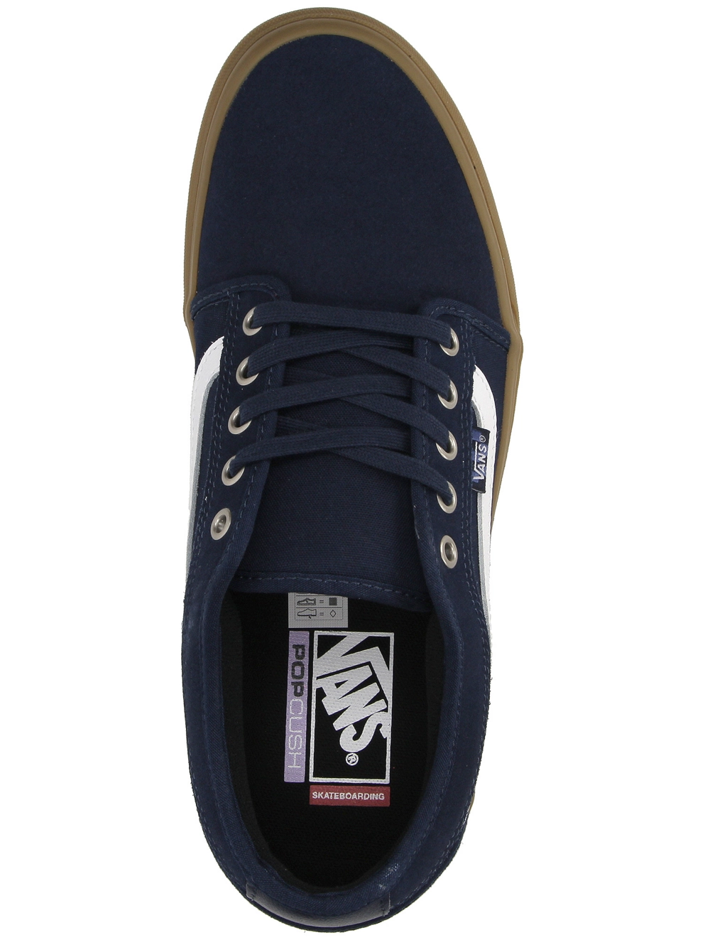 Vans Chukka Low Sidestripe Skate Shoes navy/gum