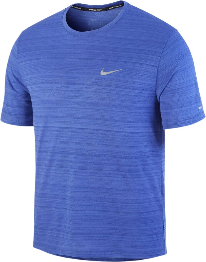 Nike Dri Fit Miler Lobe T Shirt Blå