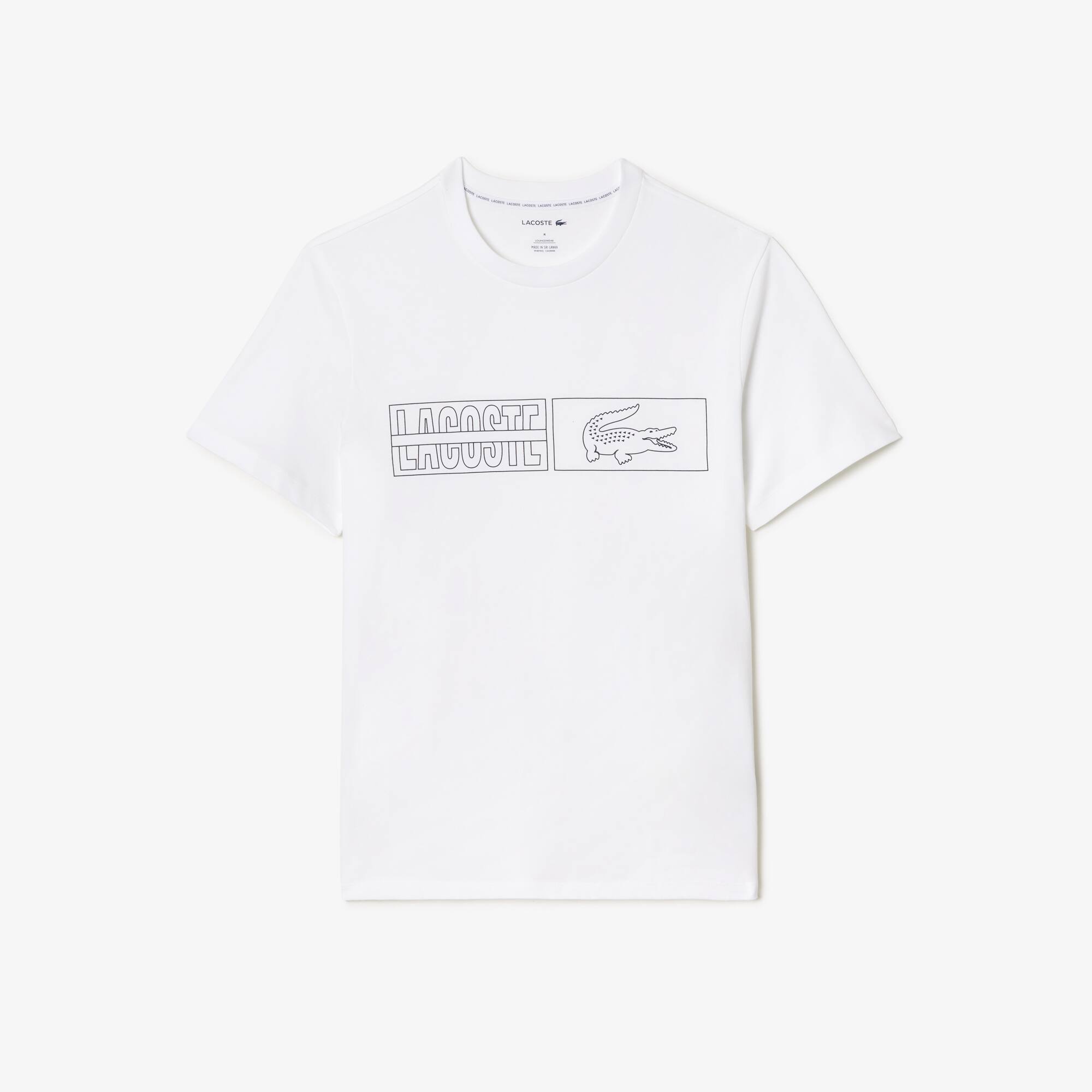 Lounge-T-Shirt aus Baumwolljersey Loungewear - Weiss - Lacoste - Herren