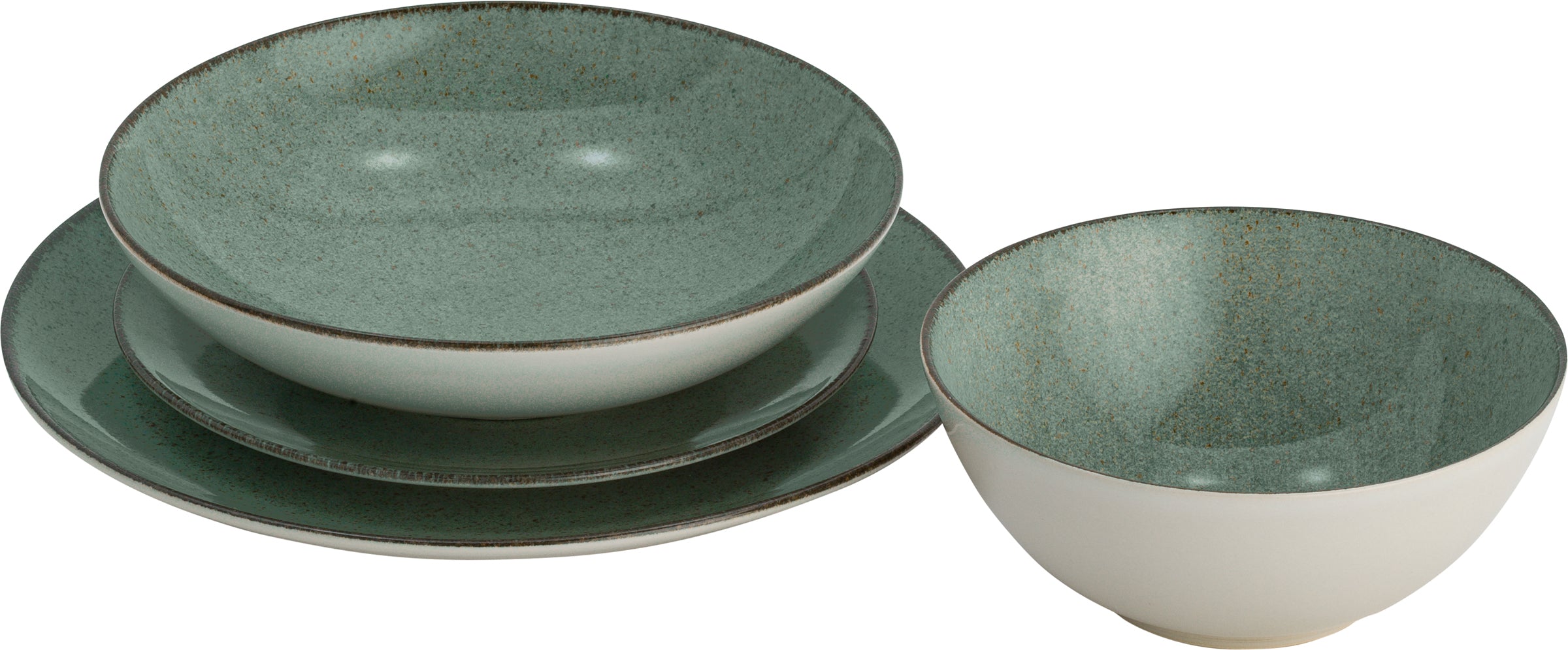 Lite-Body Serviesset Hermes - Mintgroen spikkel - 6 personen - 24delig