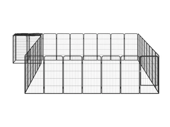 Parc pour chien 34 noire 450 x 400 x 100 cm 02_0043631