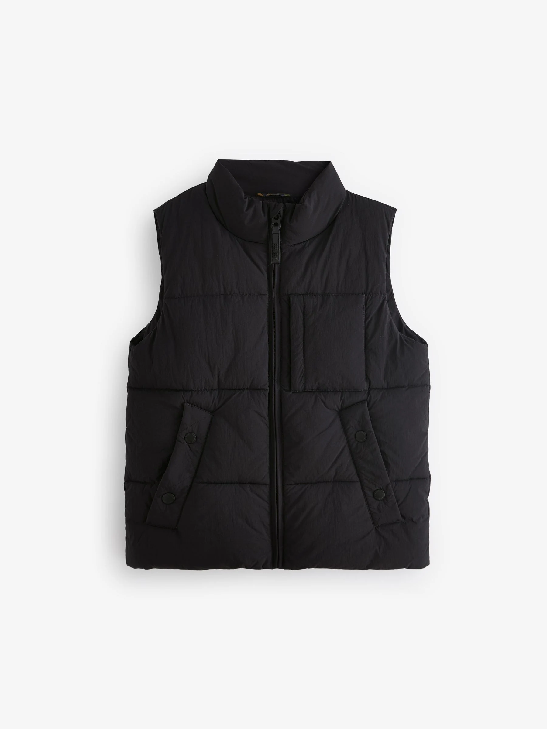 Zwart - Gewatteerde gewatteerde bodywarmer (3-16 jr)