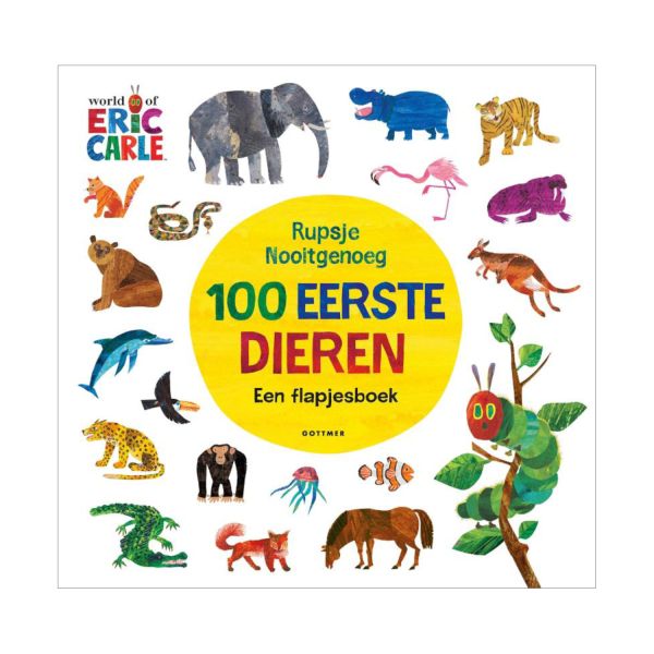 Gottmer Flapjesboek - Rupsje Nooitgenoeg 100 Eerste Dieren