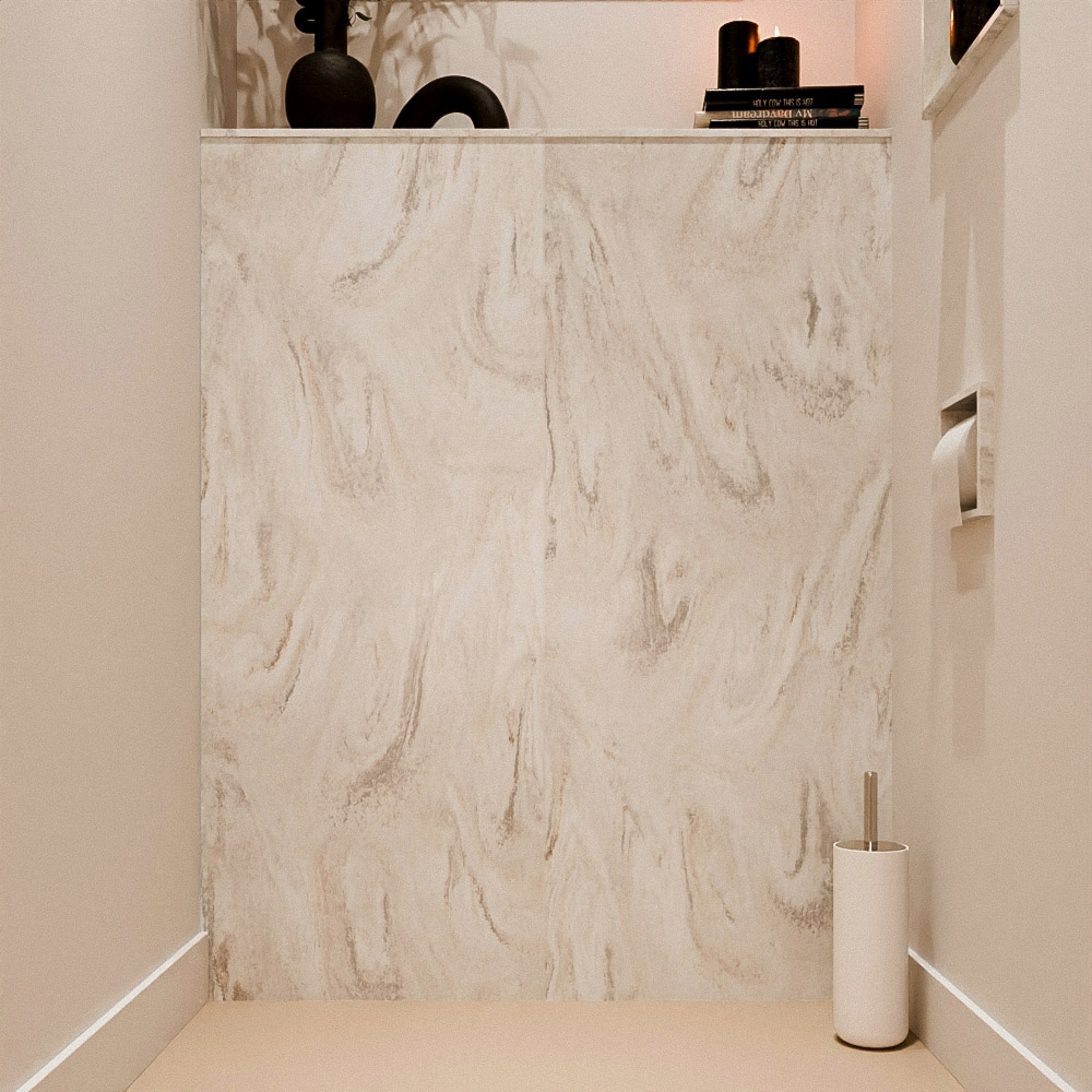 Mondiaz Hope toiletplaat solid surface 100x125cm ostra niet voorgeboord
