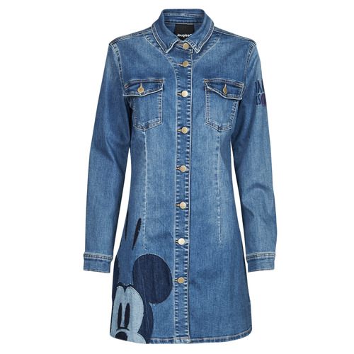 Desigual - VEST_MICKEY PATCH - Bleu Medium