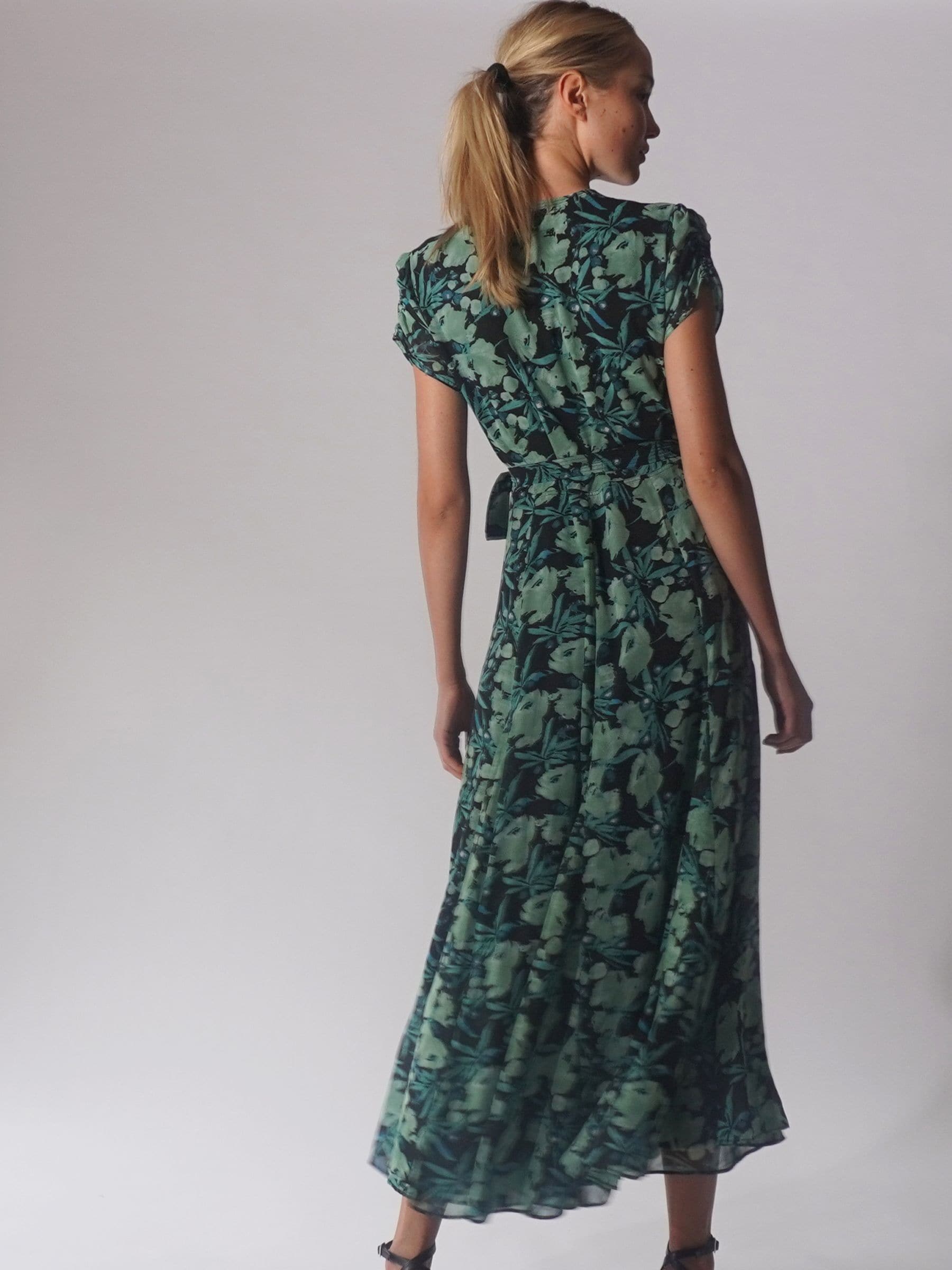 Groen - Religion Delight Wrap Dress With Full Skirt
