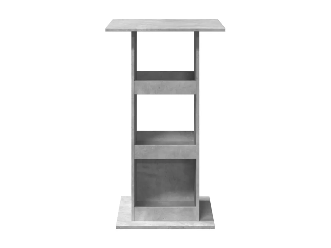Table de bar avec rangement gris béton bois d'ingénierie