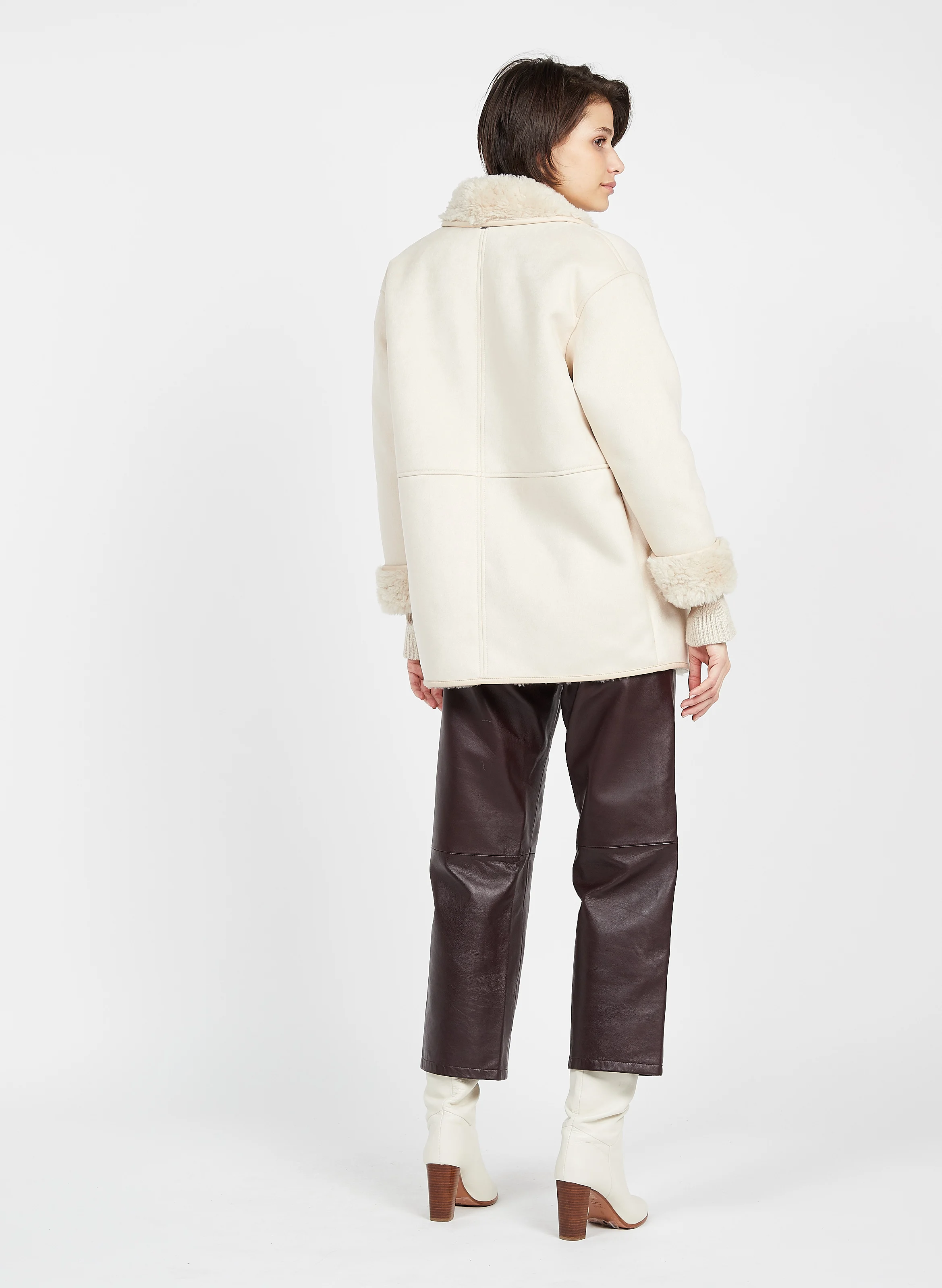 ARISTIDE - Pull col rond en laine mélangée| Beige