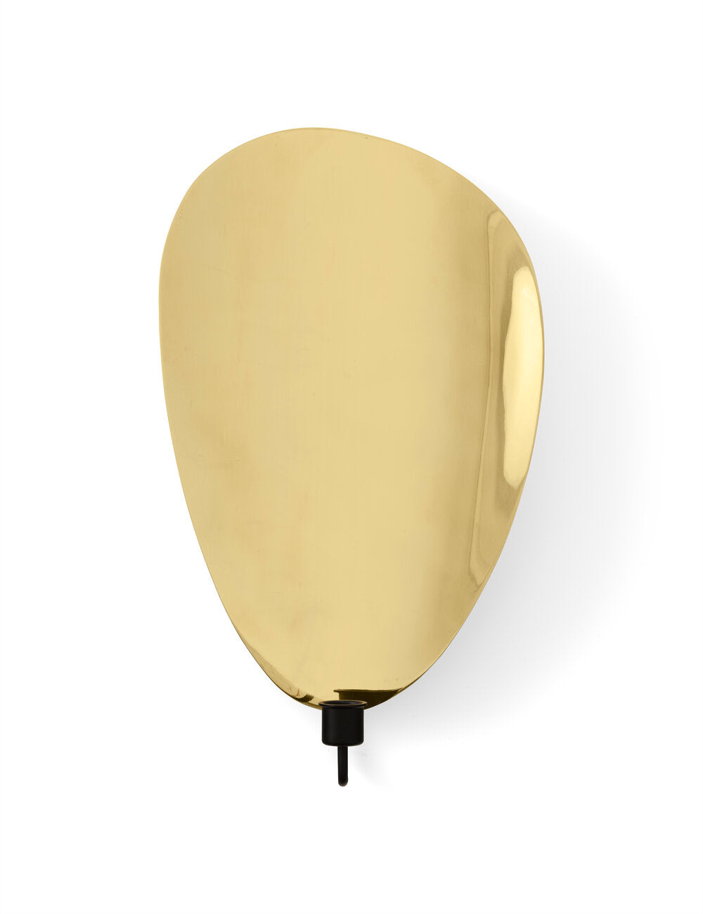 Audo Copenhagen  Flambeau væglysestage, Black/Polished Brass - H40 cm.
