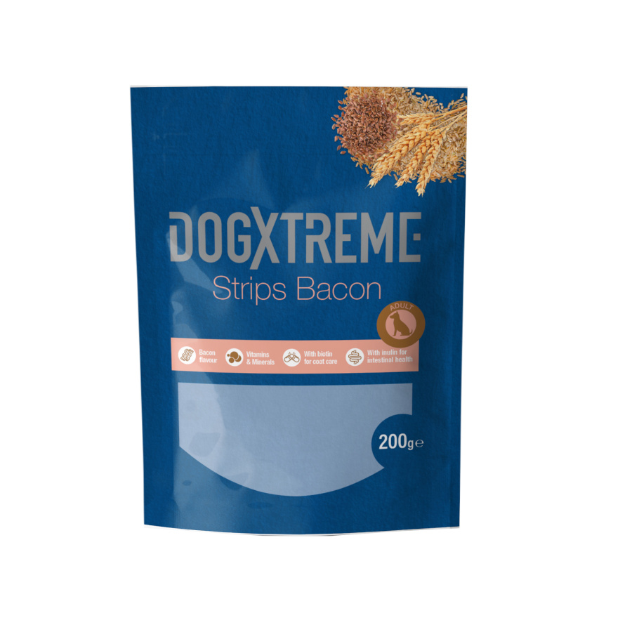 Petisco para cães Dogxtreme com tiras de bacon