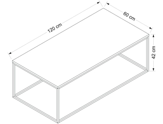 CONCEPT1 - Table basse Tigre noyer 120 x 60 x h42cm