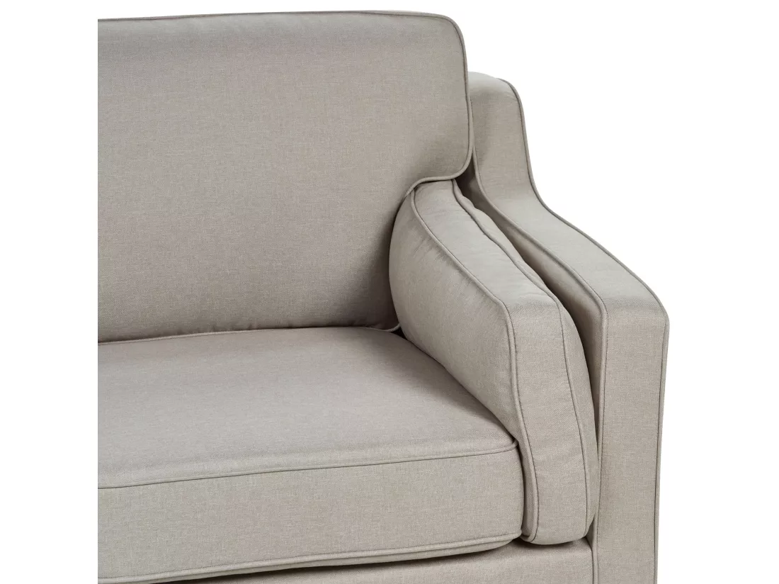 Canapé 2 places en tissu beige LOKKA