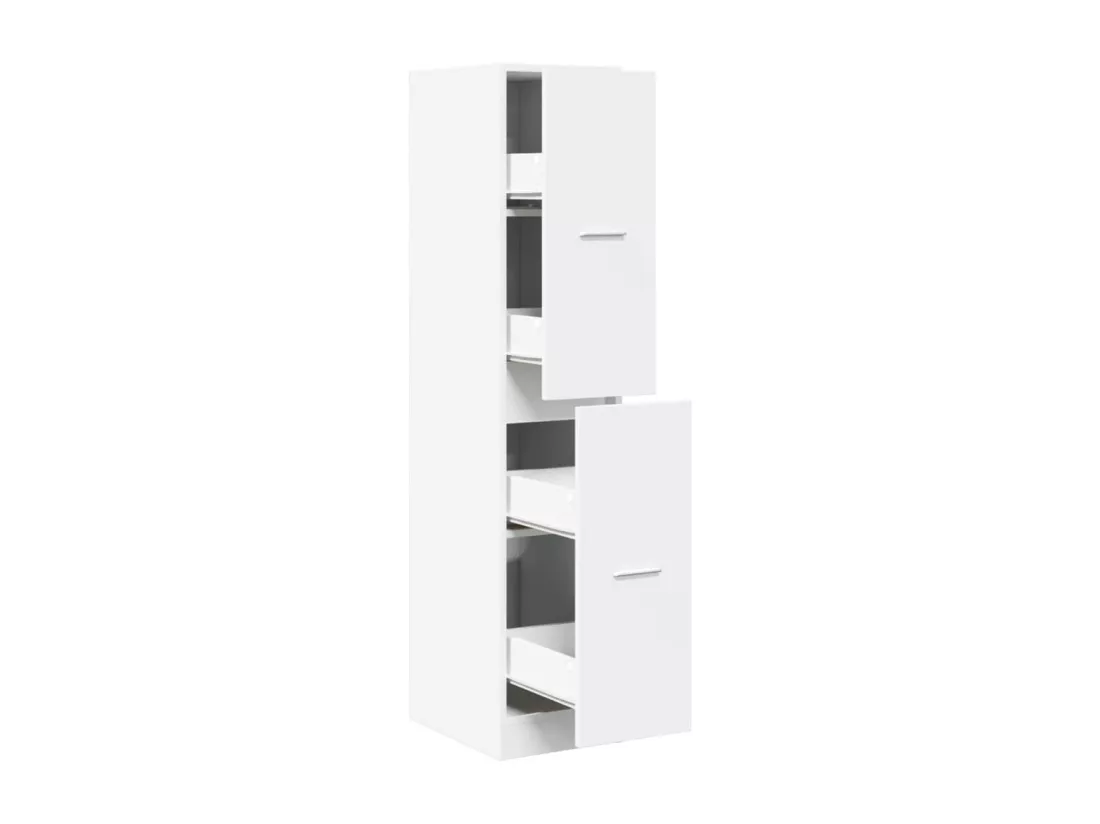 Armoire d'apothicaire blanc 30x41x144,5 cm bois d'ingénierie