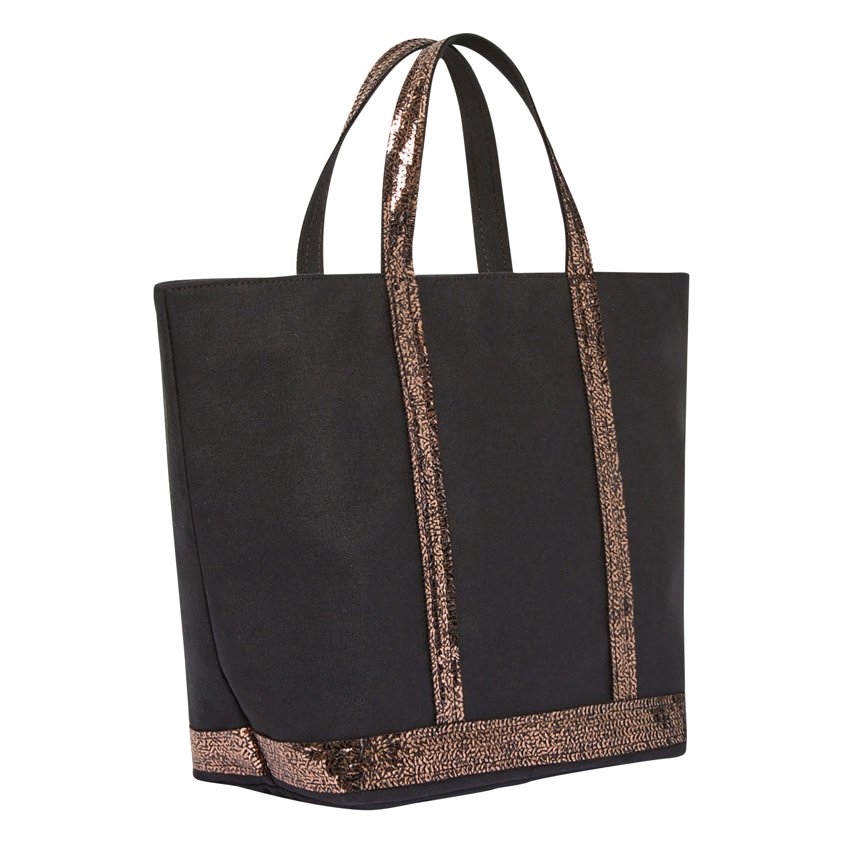 Cabas M toile et sequins | Noir