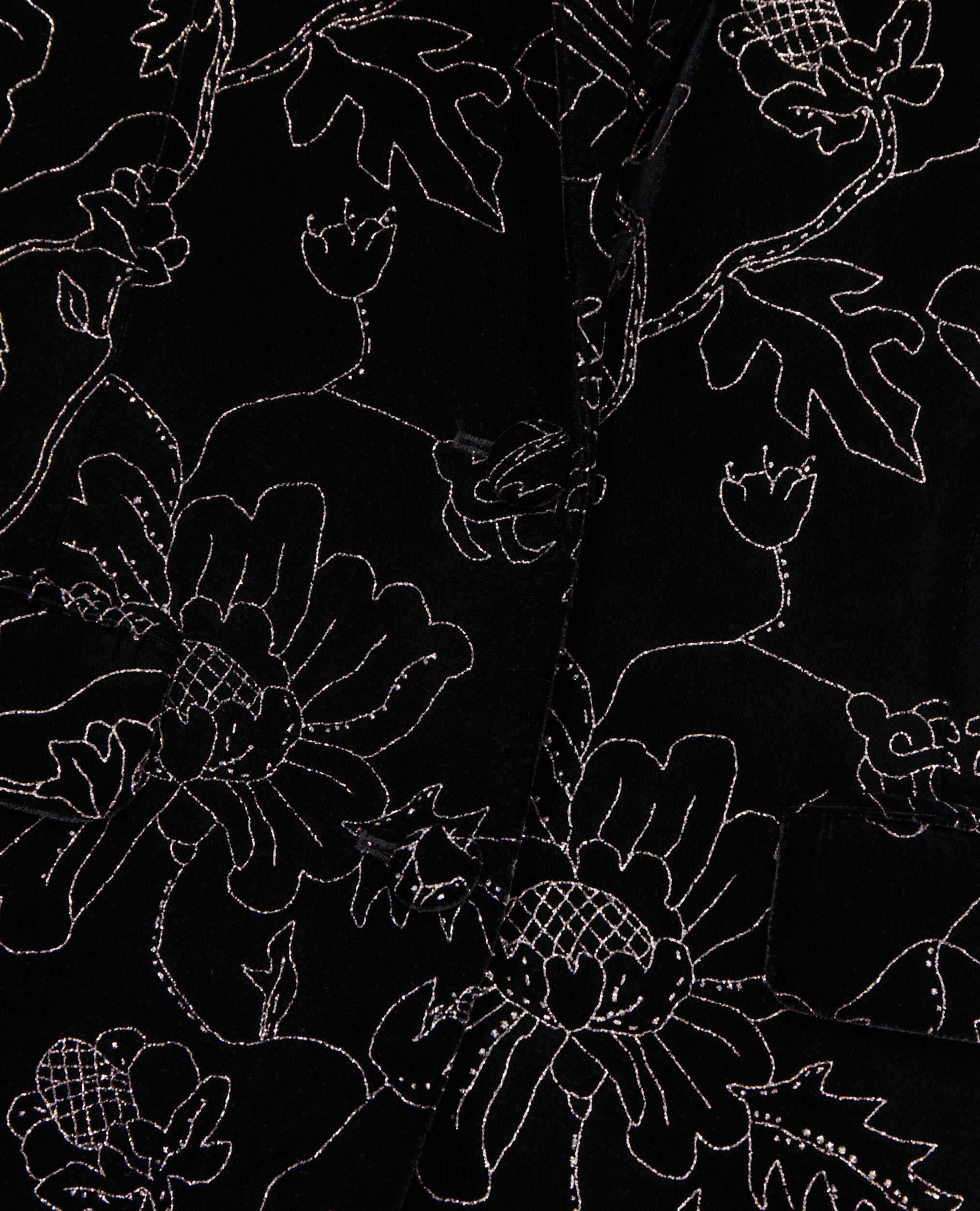 Black velvet suit jacket