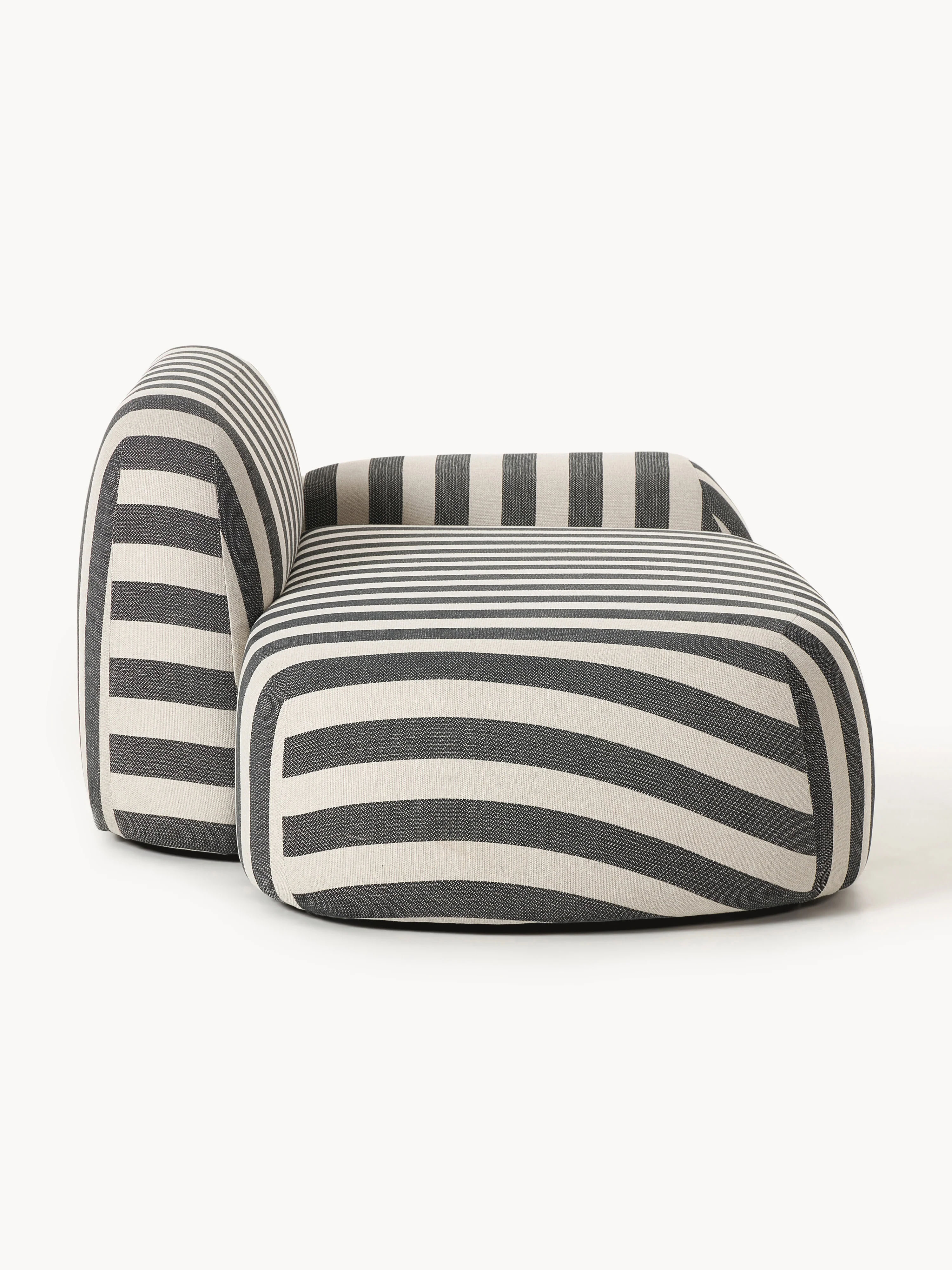 Gestreepte bank Wolke (2-zits) met chaise longue
