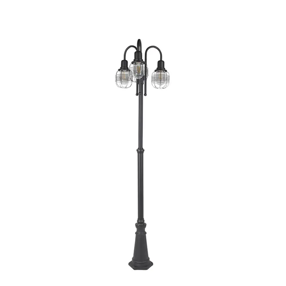 Qazqa staande buitenlampen guardado zwart e27