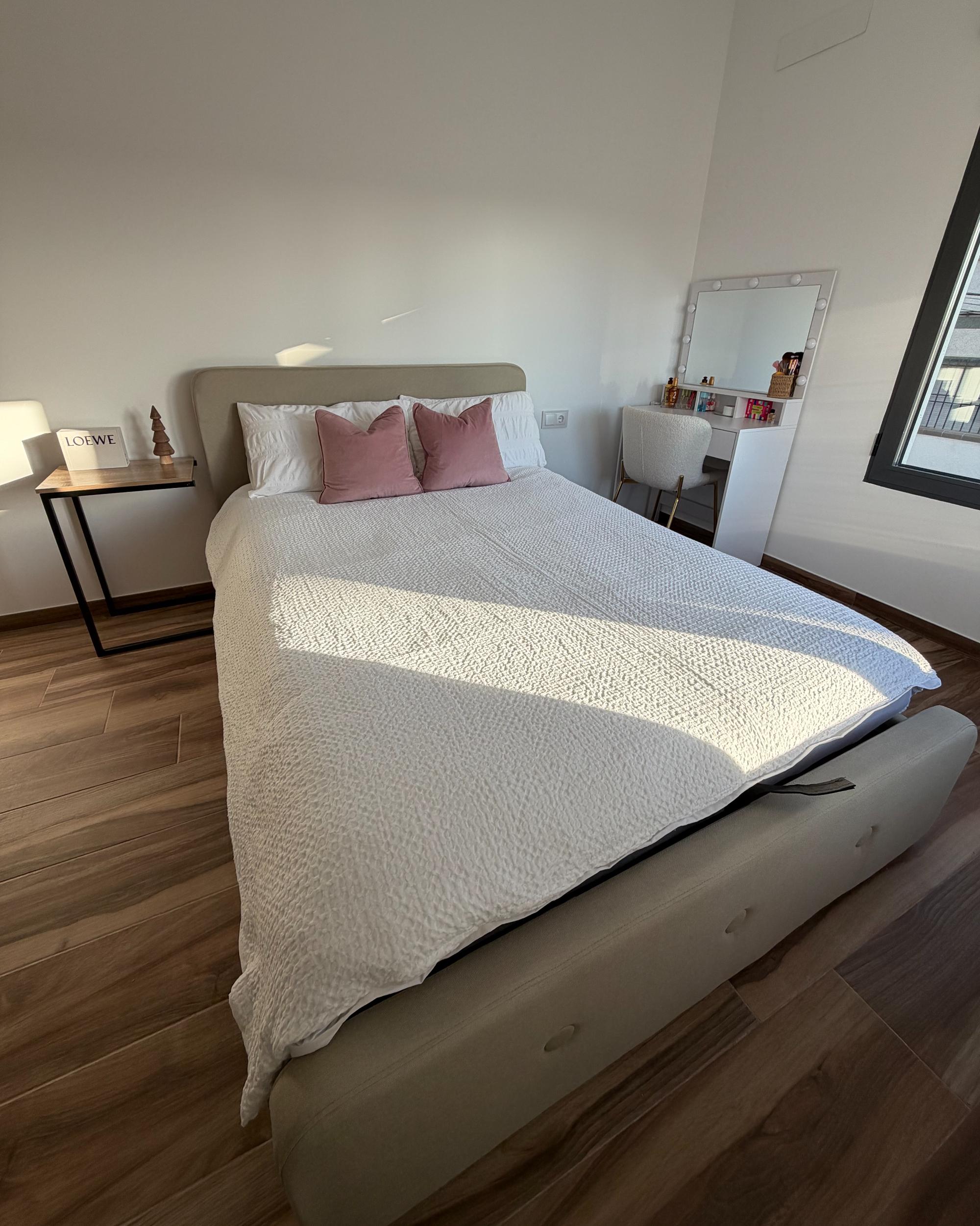 Bed met opbergruimte Stof RENNES 140 x 200 cm Beige