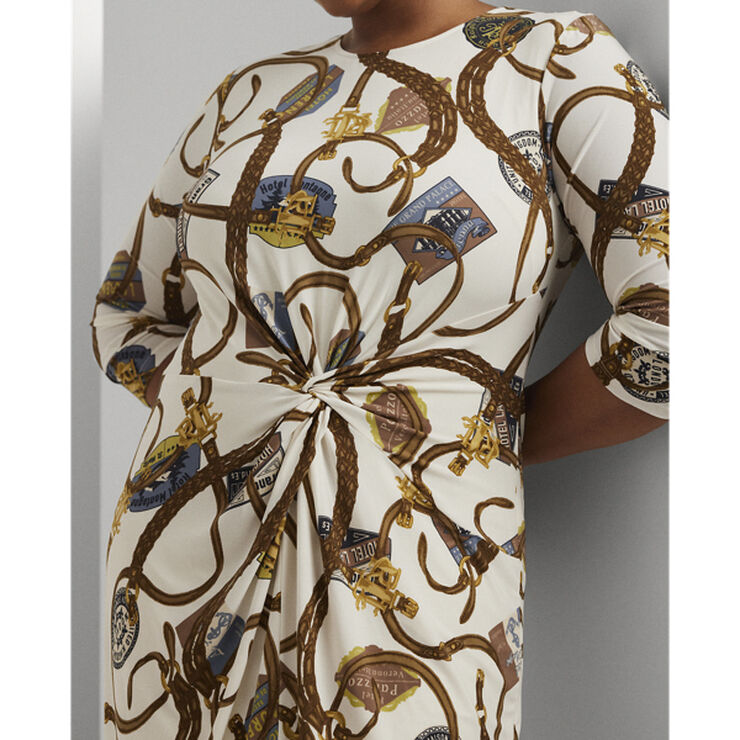 Lauren Ralph Lauren STR CLASSIC JERSEY-LSL-DAD Cream multi