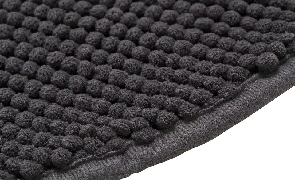 levelone Badematte Happy Anthrazit Ø 55 cm