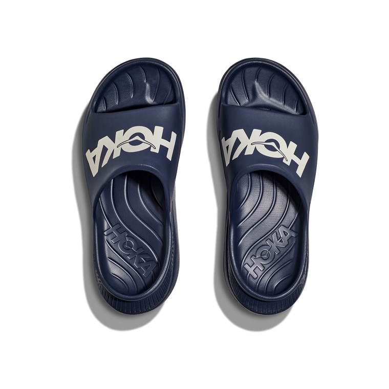 Hoka U Ora Athletic Slide Varsity Navy/White