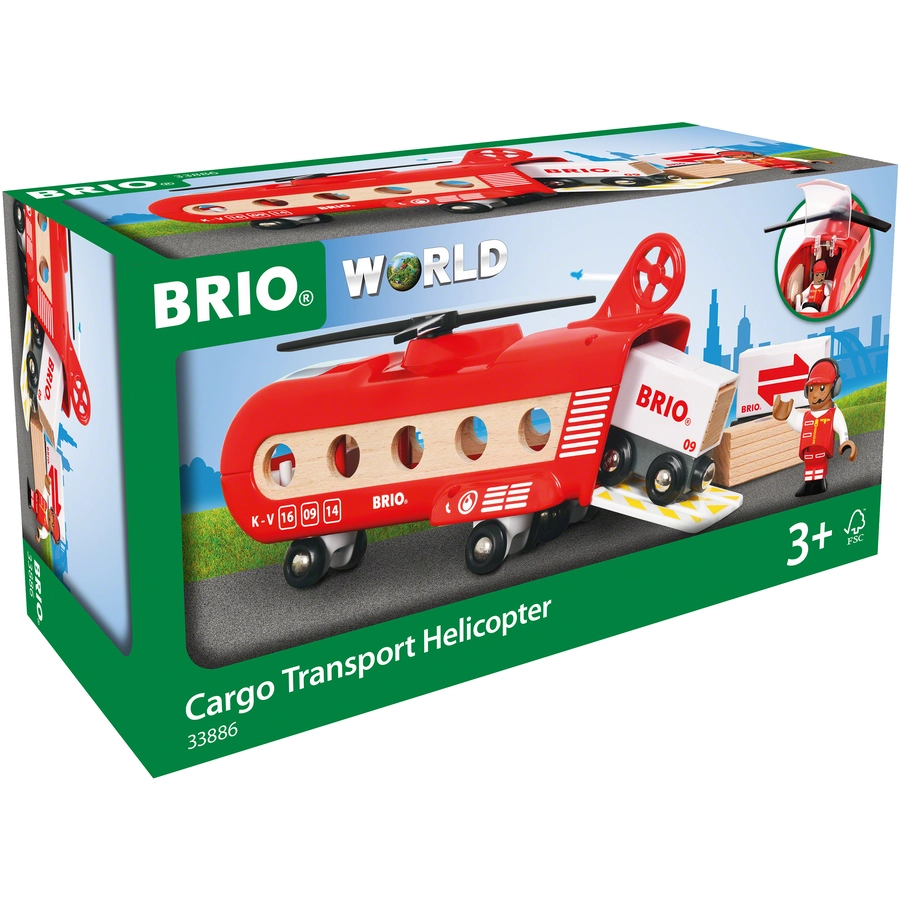 BRIO® WORLD Eisenbahn-Transporthubschrauber 33886