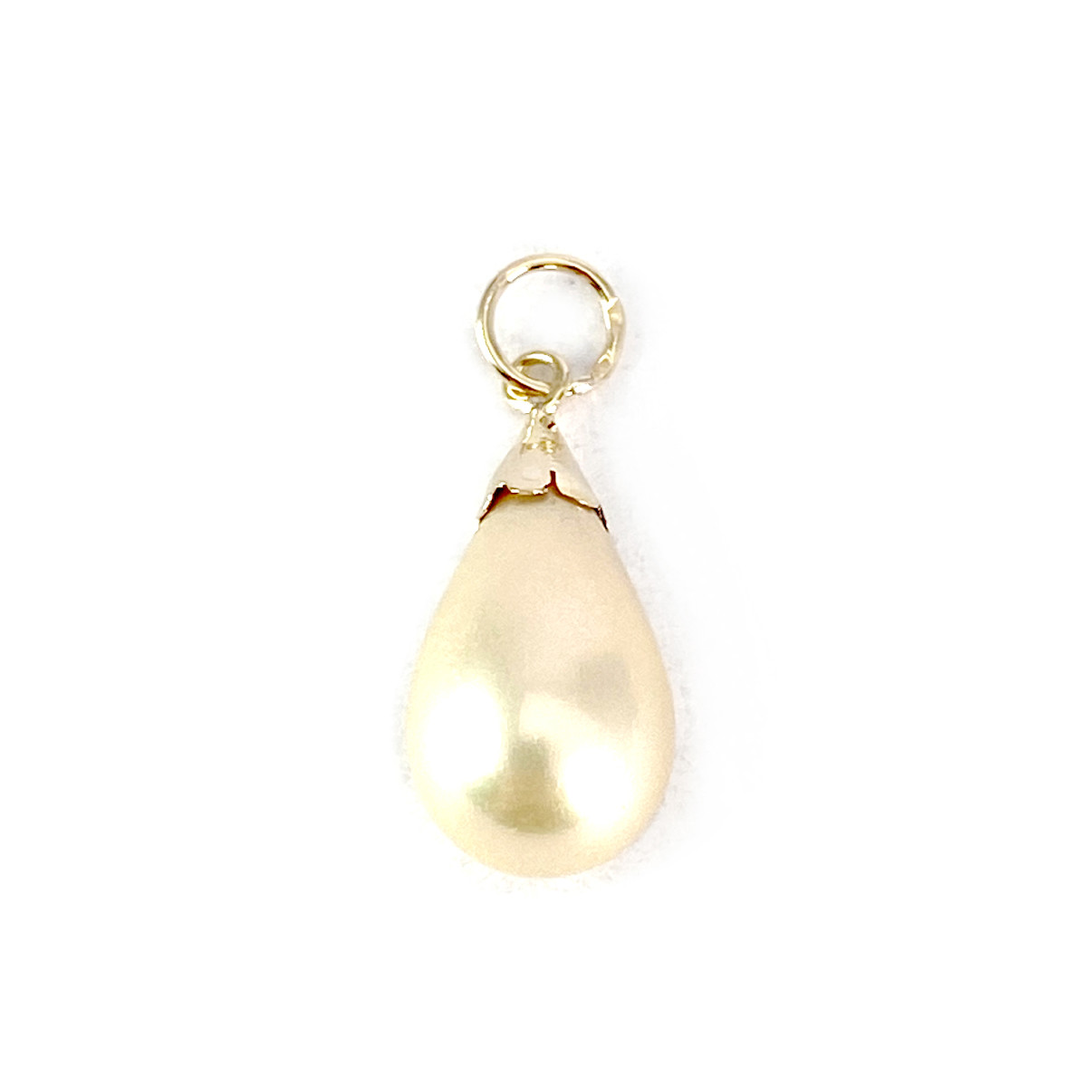 Pendentif d'occasion or 750 jaune perle d'imitation