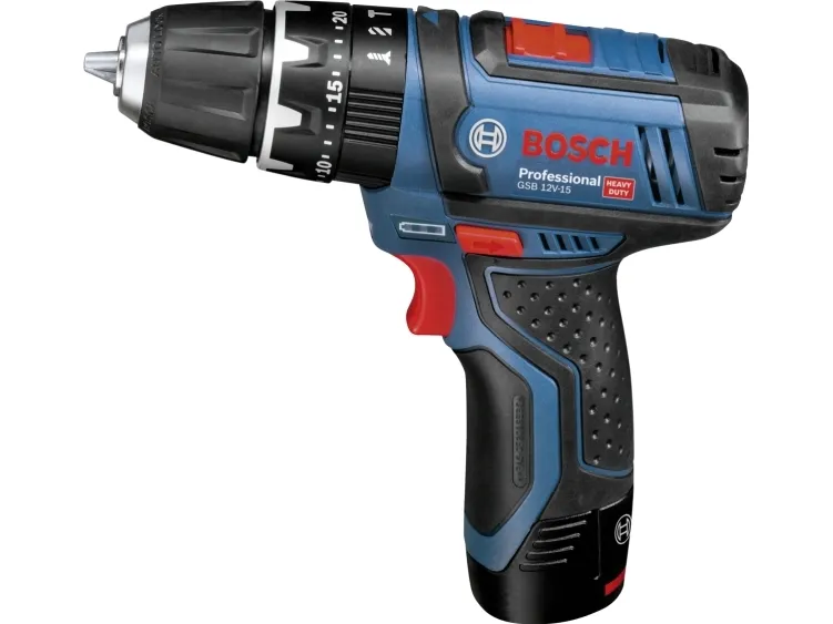 Bosch AKKUSLAGBOREMASKINE GSB 12V-15 2X2AH BAG