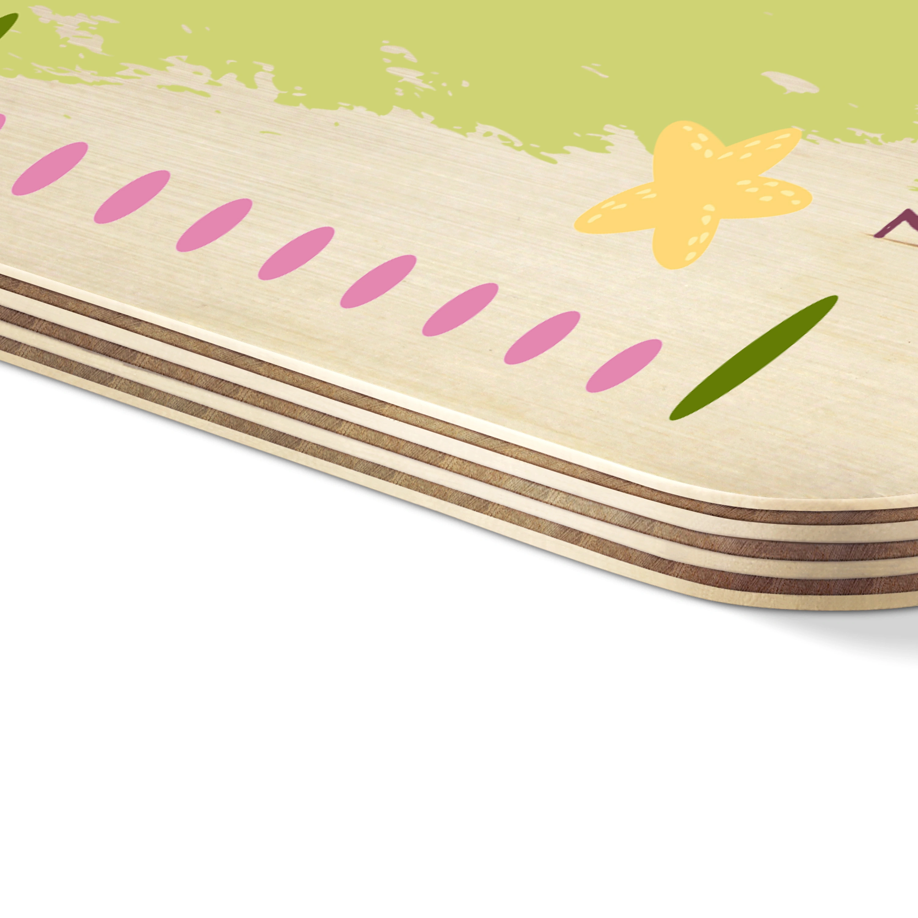 Personalisierte Holz-Messlatte mit Namen (Motiv: Prinzessin)
