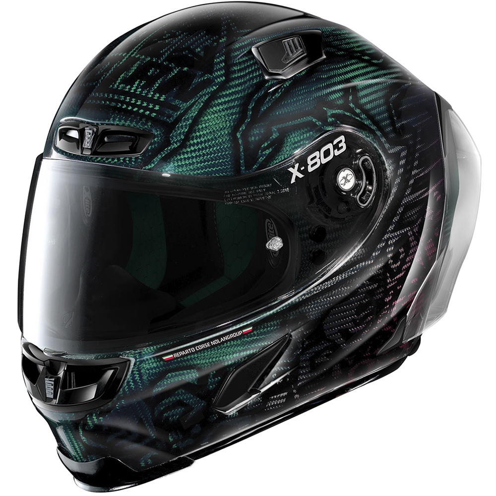 X-lite - Casque X-803 RS Ultra Carbon Replica Casey Stoner Superhero Noir / Vert / Rose