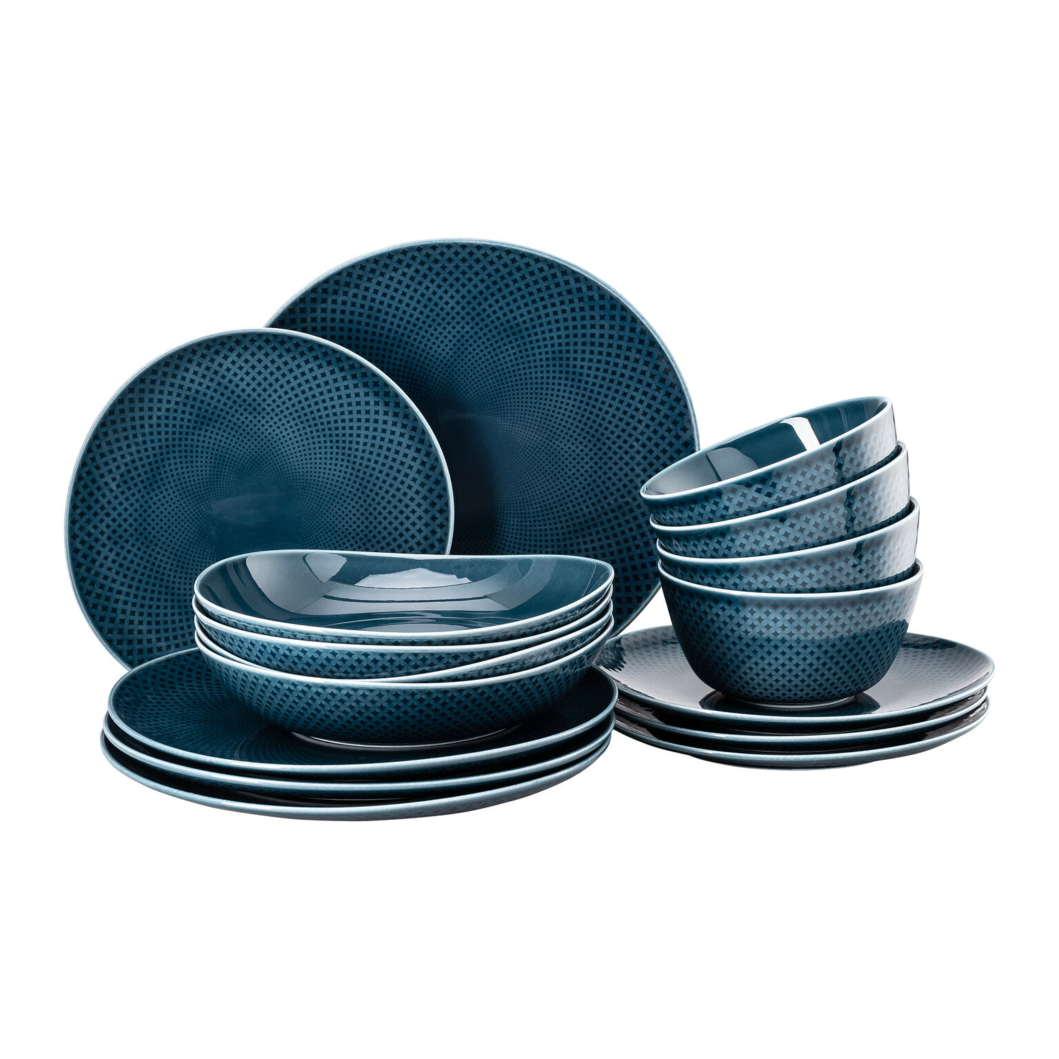 Junto Ocean Blue Set 16-tlg. mit Müslischalen